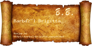 Barbél Brigitta névjegykártya